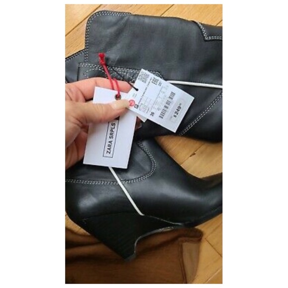 (SOLD)ZARA Srpls Cowboy Boots - Picture 4 of 8